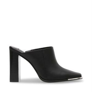 Steve Madden black Sadler Mule Heel